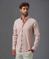 CAMISA MANGA LARGA SEERSUCKER A RAYAS CLASSIC FIT OI26