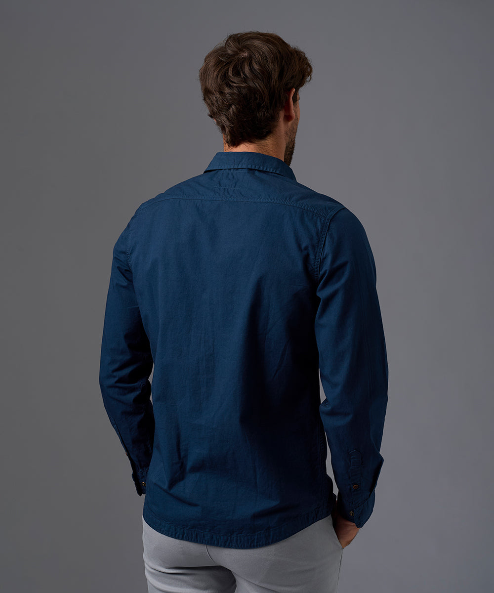CAMISA MANGA LARGA CASUAL TAFETA CON CIERRE  CLASSIC FIT OI26