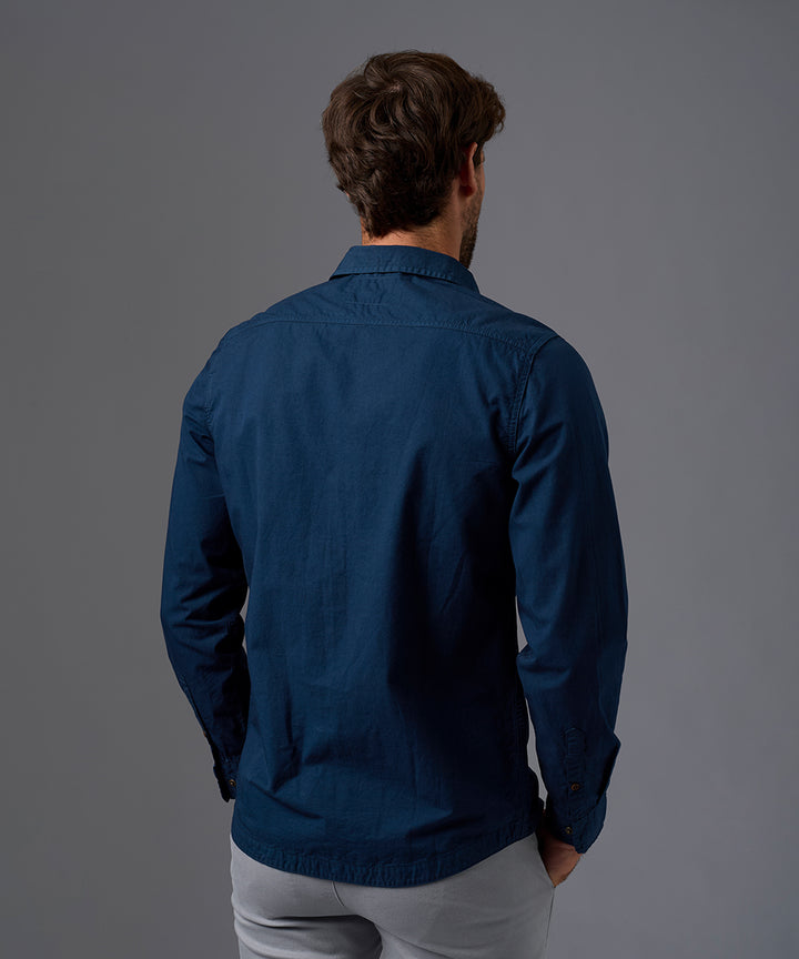 CAMISA MANGA LARGA CASUAL TAFETA CON CIERRE  CLASSIC FIT OI26