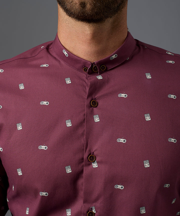 CAMISA MANGA LARGA ROLL UP MICRO BUTTON DOWN  SLIM FIT OI26