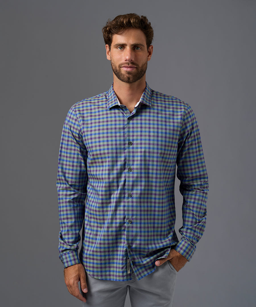CAMISA MANGA LARGA CUELLO SPREAD SLIM FIT OI26