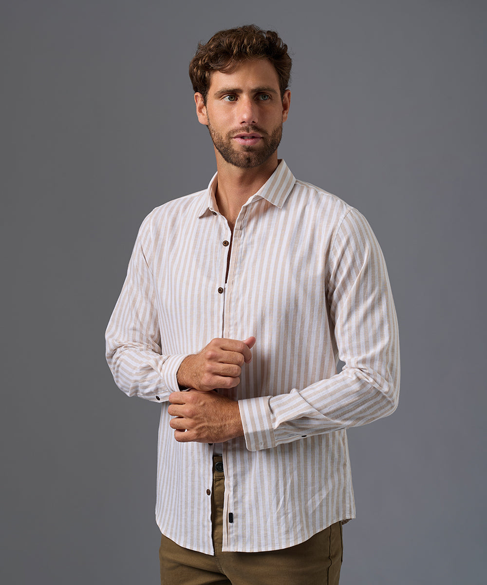 CAMISA MANGA LARGA PECHERA OJAL SLIM FIT OI26