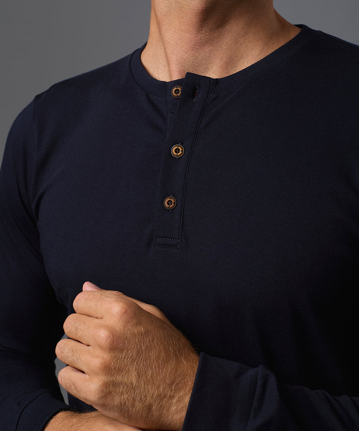 POLO MANGA LARGA JERSEY HENLEY OI26