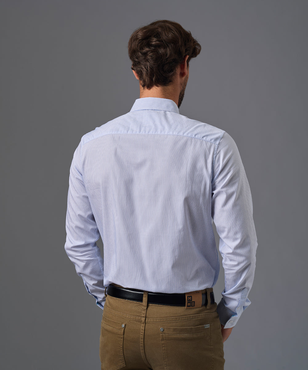 CAMISA DE VESTIR MANGA LARGA ALGODÓN CUELLO BUTTON DOWN