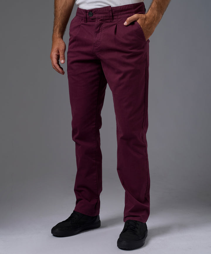 PANTALON DRILL CON PLIEGUE SLIM FIT OI26