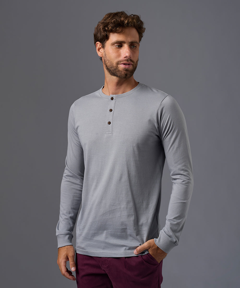 POLO MANGA LARGA JERSEY HENLEY OI26