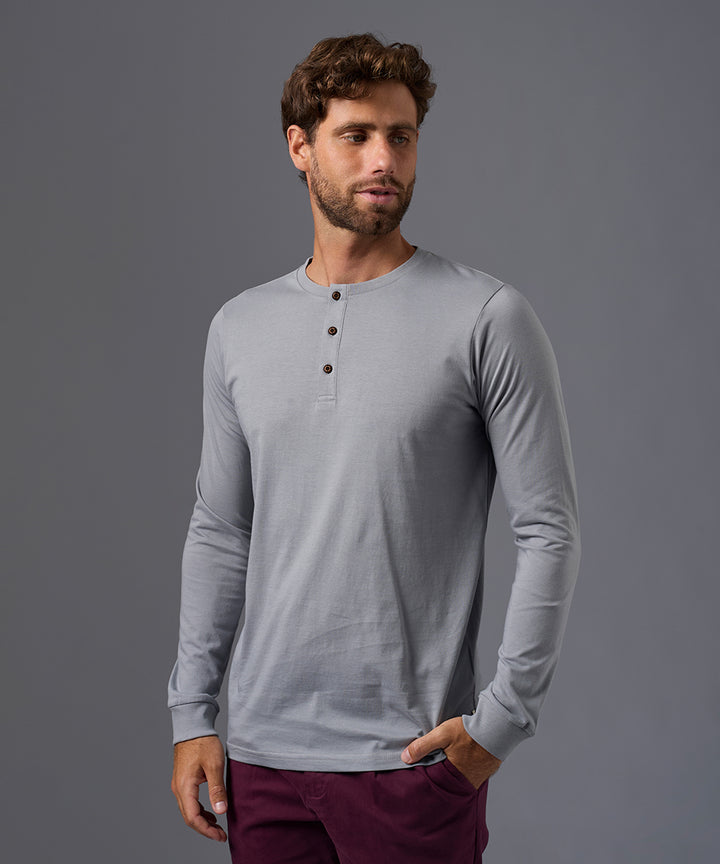 POLO MANGA LARGA JERSEY HENLEY OI26