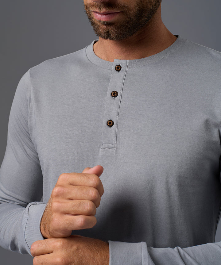 POLO MANGA LARGA JERSEY HENLEY OI26