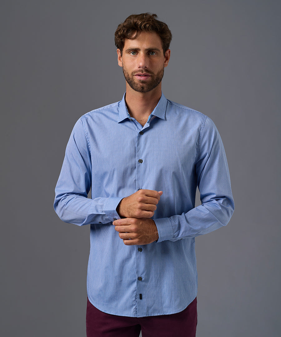 CAMISA MANGA LARGA CUELLO SPREAD SLIM FIT OI26