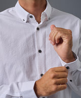 CAMISA MANGA LARGA ROLL UP CUELLO SOLAPA SLIM FIT OI26