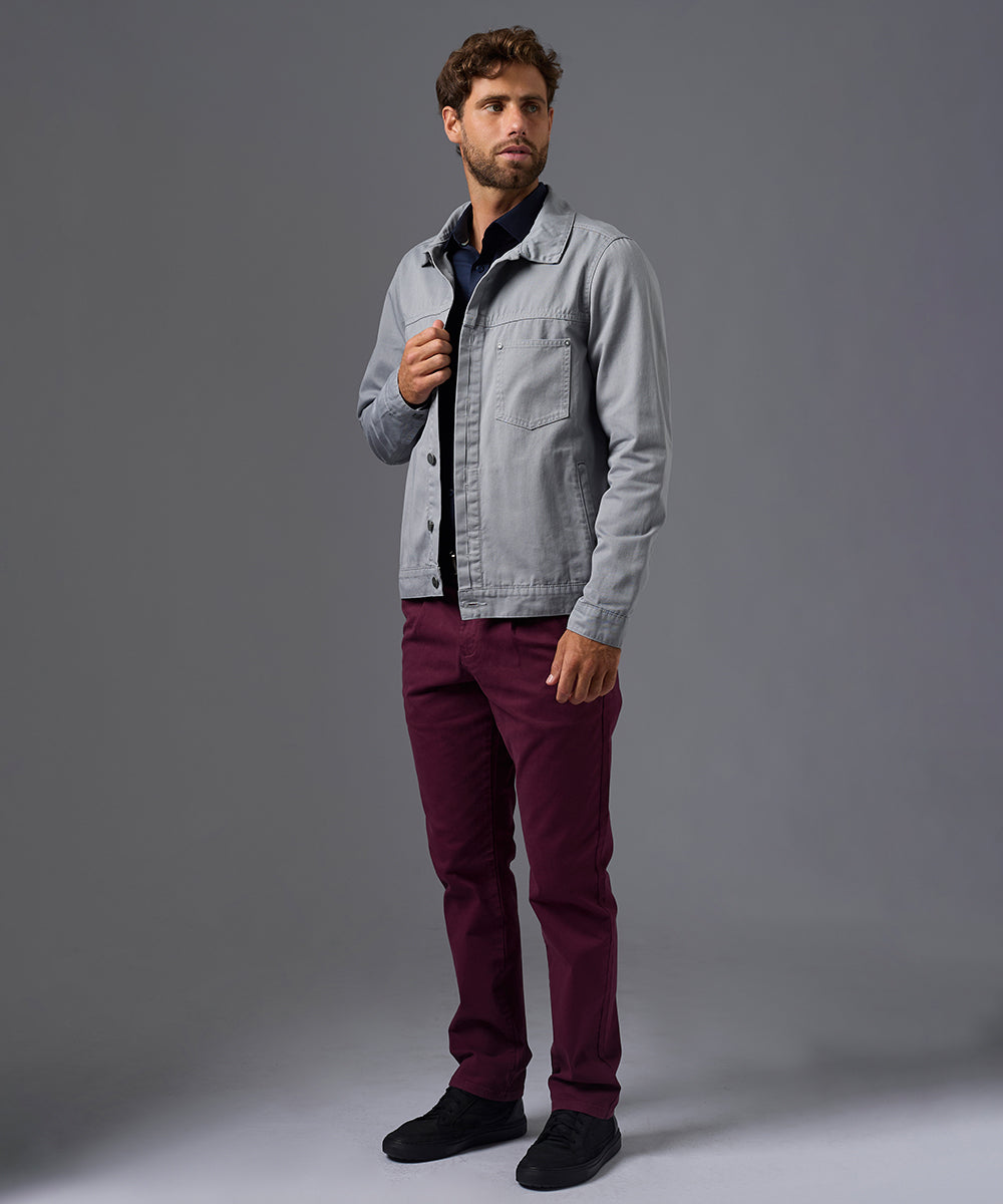 CASACA DENIM SOBRETEÑIDO PECHERA OJAL OI26