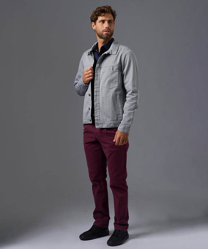 CASACA DENIM SOBRETEÑIDO PECHERA OJAL OI26