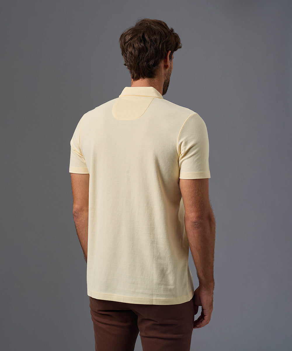 POLO MANGA CORTA PIQUE CUELLO BOX BORDADO OI26