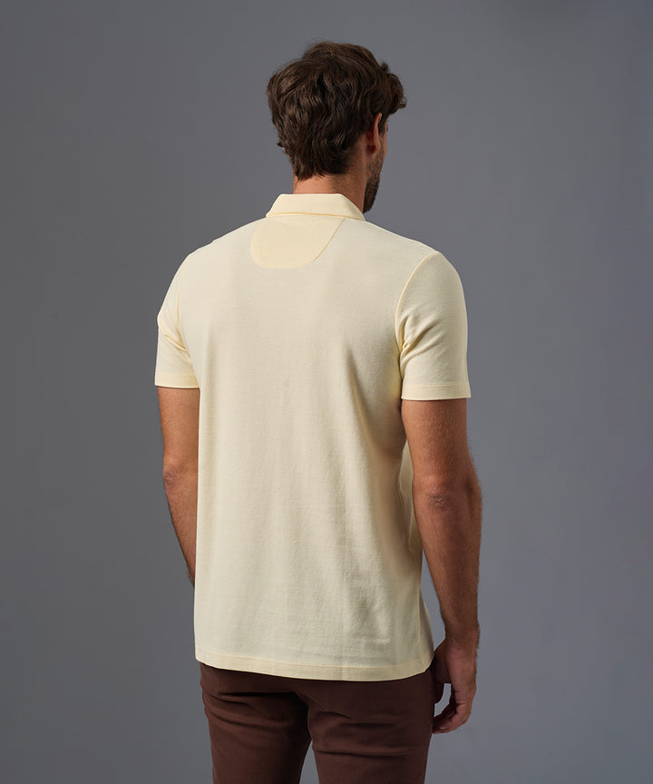 POLO MANGA CORTA PIQUE CUELLO BOX BORDADO OI26