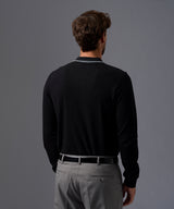 POLO MANGA LARGA PIQUE CUELLO RECTILINEO OI26