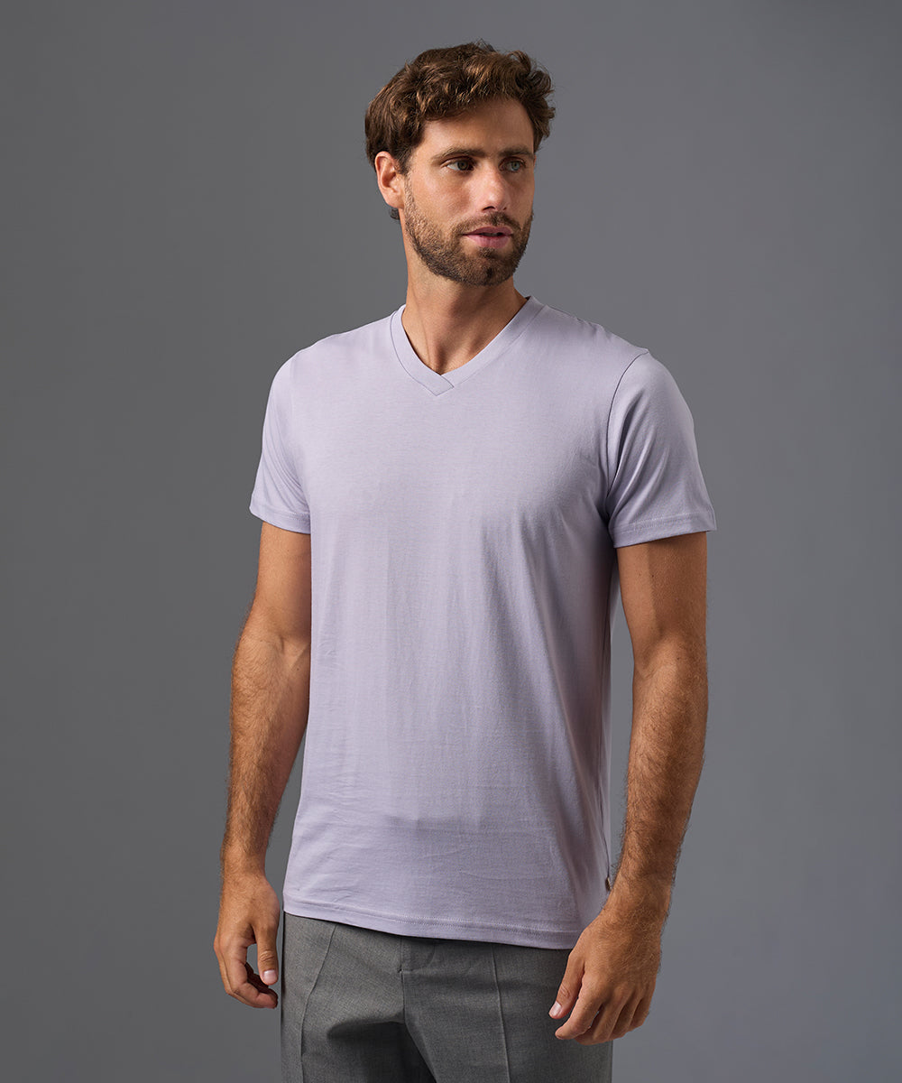 POLO MANGA CORTA JERSEY BASICO CUELLO V OI26