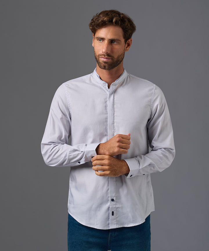 CAMISA MANGA LARGA CUELLO NERU DESMONTABLE CLASSIC FIT OI26