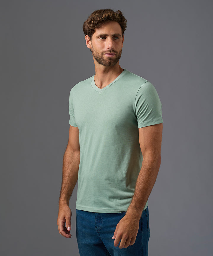 POLO MANGA CORTA JERSEY BASICO CUELLO V OI26