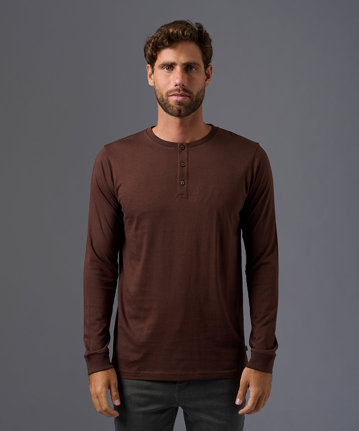 POLO MANGA LARGA JERSEY HENLEY OI26
