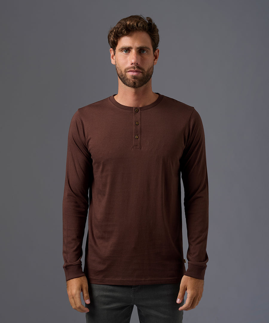 POLO MANGA LARGA JERSEY HENLEY OI26