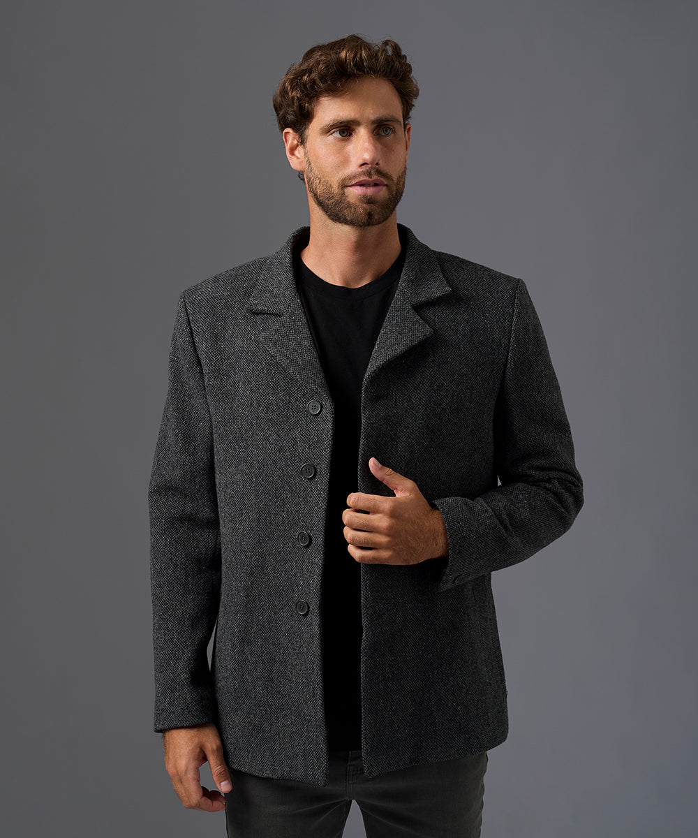 BLAZER LANA CUELLO DESESTRUCTURADO BOTONES OCULTOS OI26