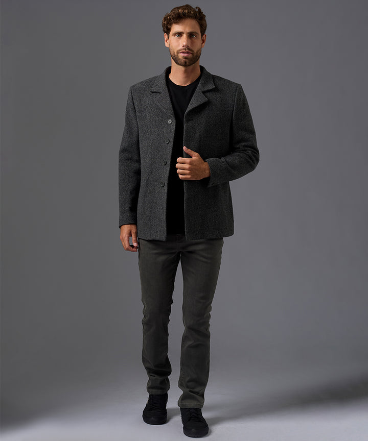 BLAZER LANA CUELLO DESESTRUCTURADO BOTONES OCULTOS OI26