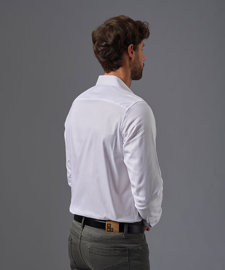 CAMISA DE VESTIR MANGA LARGA ALGODÓN CUELLO SPREAD