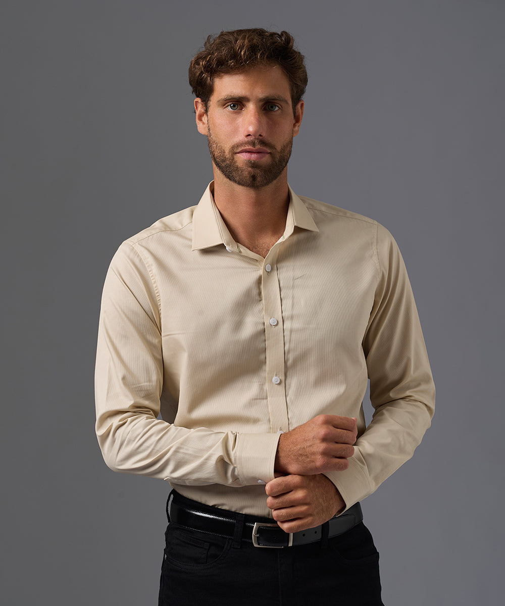 CAMISA DE VESTIR MANGA LARGA ALGODÓN CUELLO SPREAD