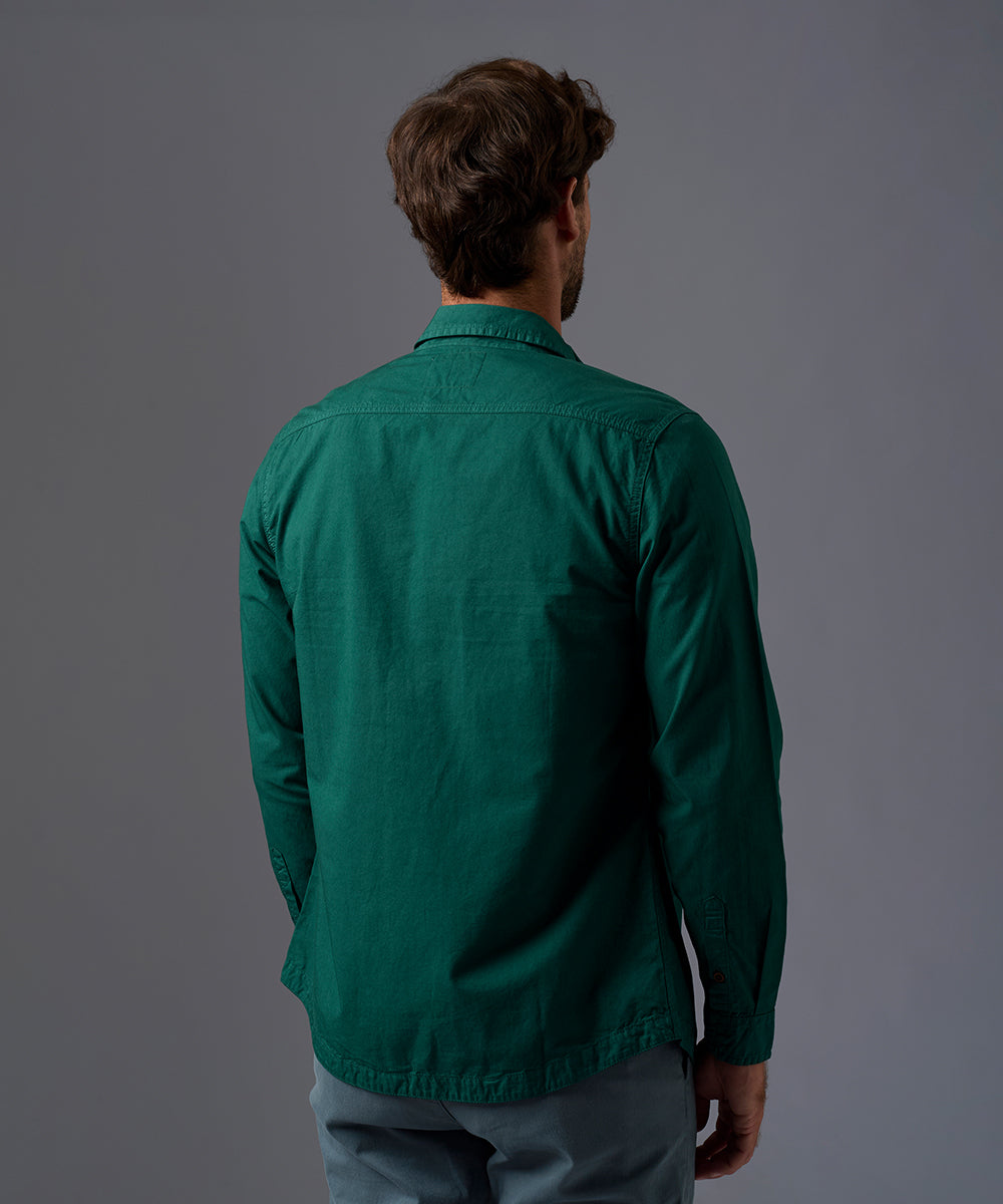 CAMISA MANGA LARGA CASUAL TAFETA CON CIERRE  CLASSIC FIT OI26
