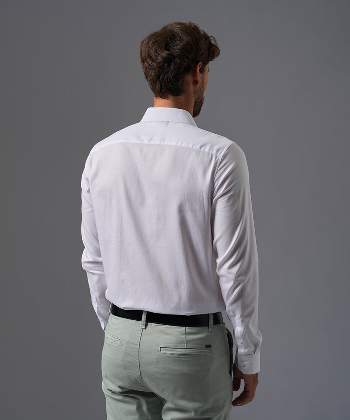 CAMISA DE VESTIR MANGA LARGA ALGODÓN CUELLO SPREAD