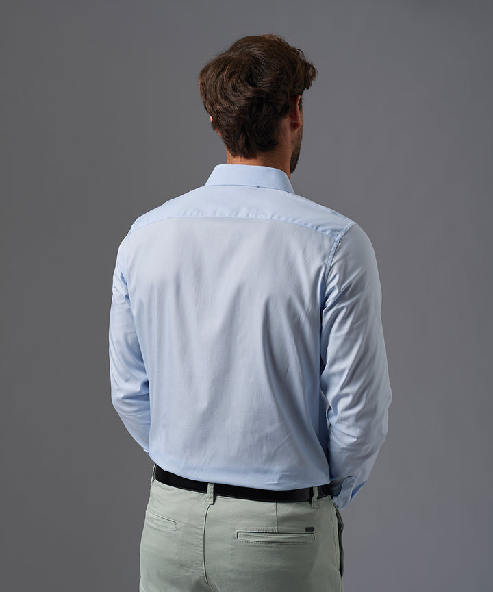 CAMISA DE VESTIR MANGA LARGA ALGODÓN CUELLO SPREAD