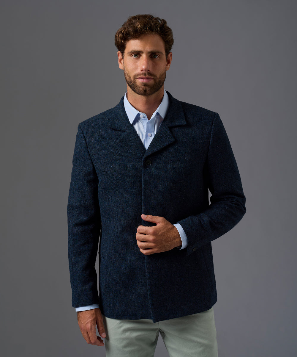 BLAZER LANA CUELLO DESESTRUCTURADO BOTONES OCULTOS OI26