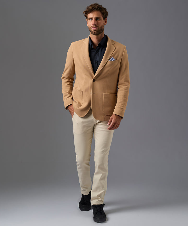 BLAZER PIQUE DOBLE BOLSILLO PARCHE OI26
