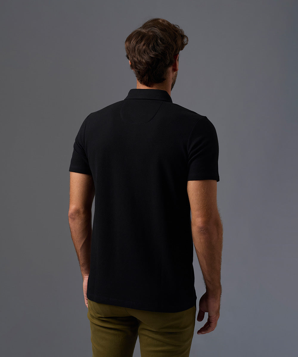 POLO MANGA CORTA PIQUE CUELLO BOX BORDADO OI26