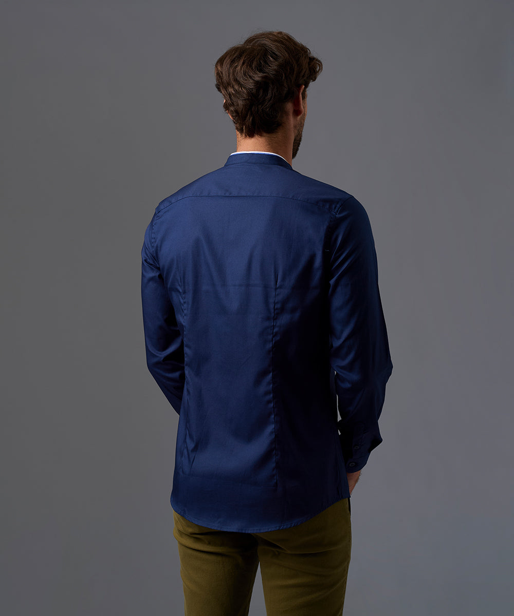 CAMISA MANGA LARGA CUELLO NERU DESMONTABLE SLIM FIT OI26