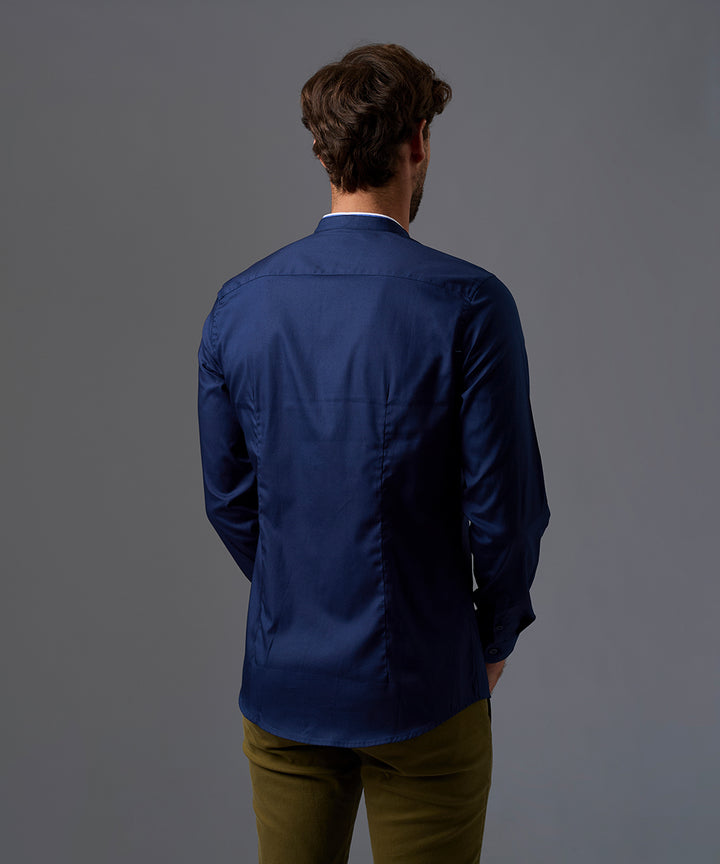 CAMISA MANGA LARGA CUELLO NERU DESMONTABLE SLIM FIT OI26