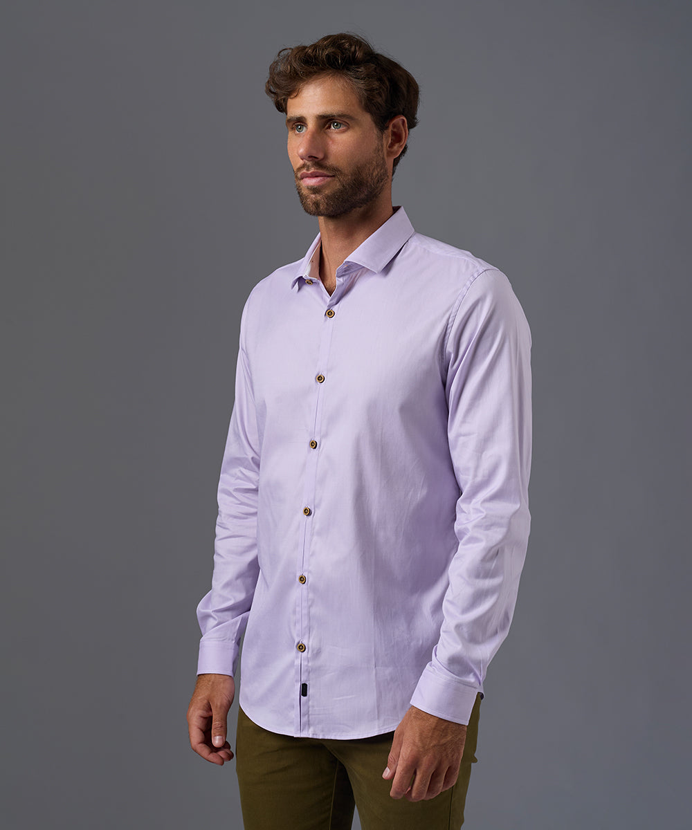 CAMISA MANGA LARGA PECHERA OJAL SLIM FIT OI26
