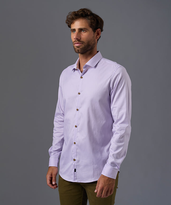 CAMISA MANGA LARGA PECHERA OJAL SLIM FIT OI26