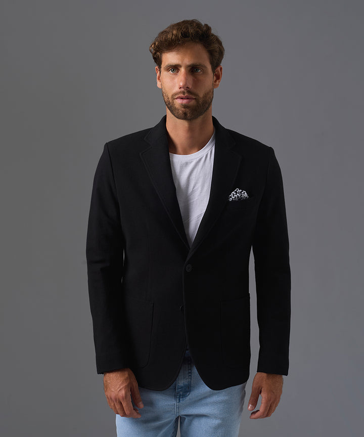BLAZER PIQUE DOBLE BOLSILLO PARCHE OI26