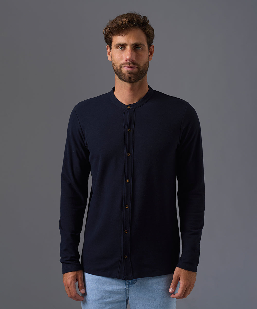 POLO MANGA LARGA PIQUE CUELLO NERU OI26