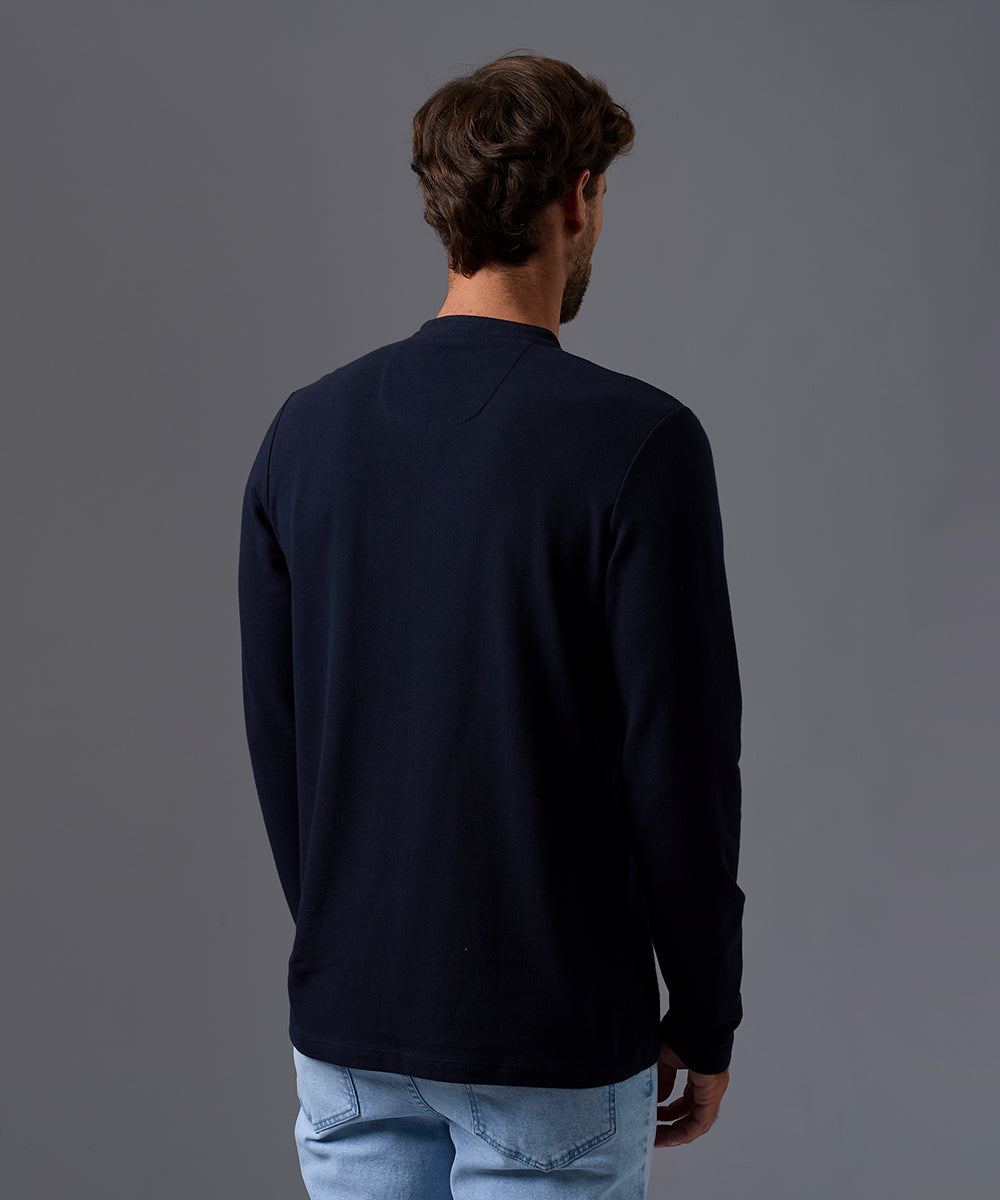 POLO MANGA LARGA PIQUE CUELLO NERU OI26