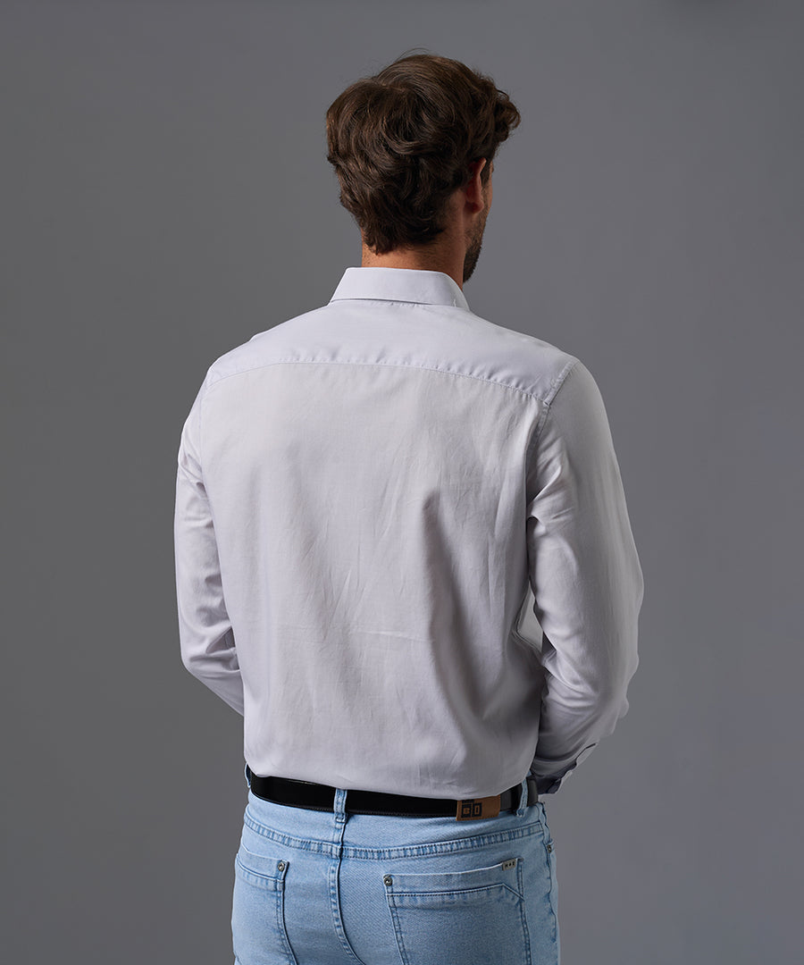 CAMISA DE VESTIR MANGA LARGA ALGODÓN CUELLO BUTTON DOWN