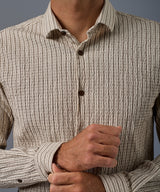 Camisa Seersucker Rayas Classic Fit