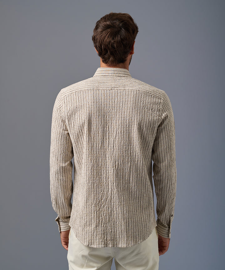 Camisa Seersucker Rayas Classic Fit