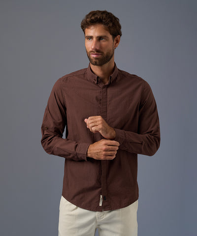 Camisa Roll Up Seersucker Slim Fit