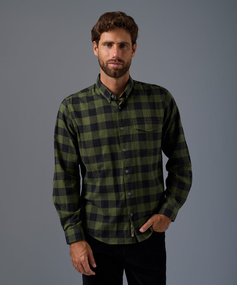 Camisa Franela Button Down Classic Fit