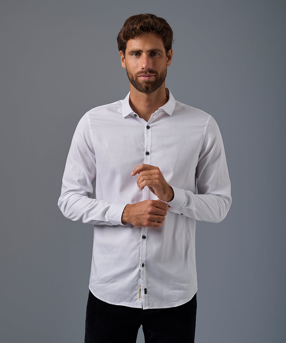 Camisa Pechera Ojal Slim Fit