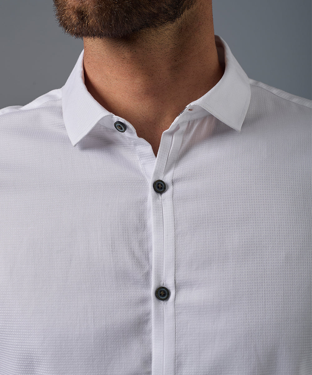 Camisa Pechera Ojal Slim Fit