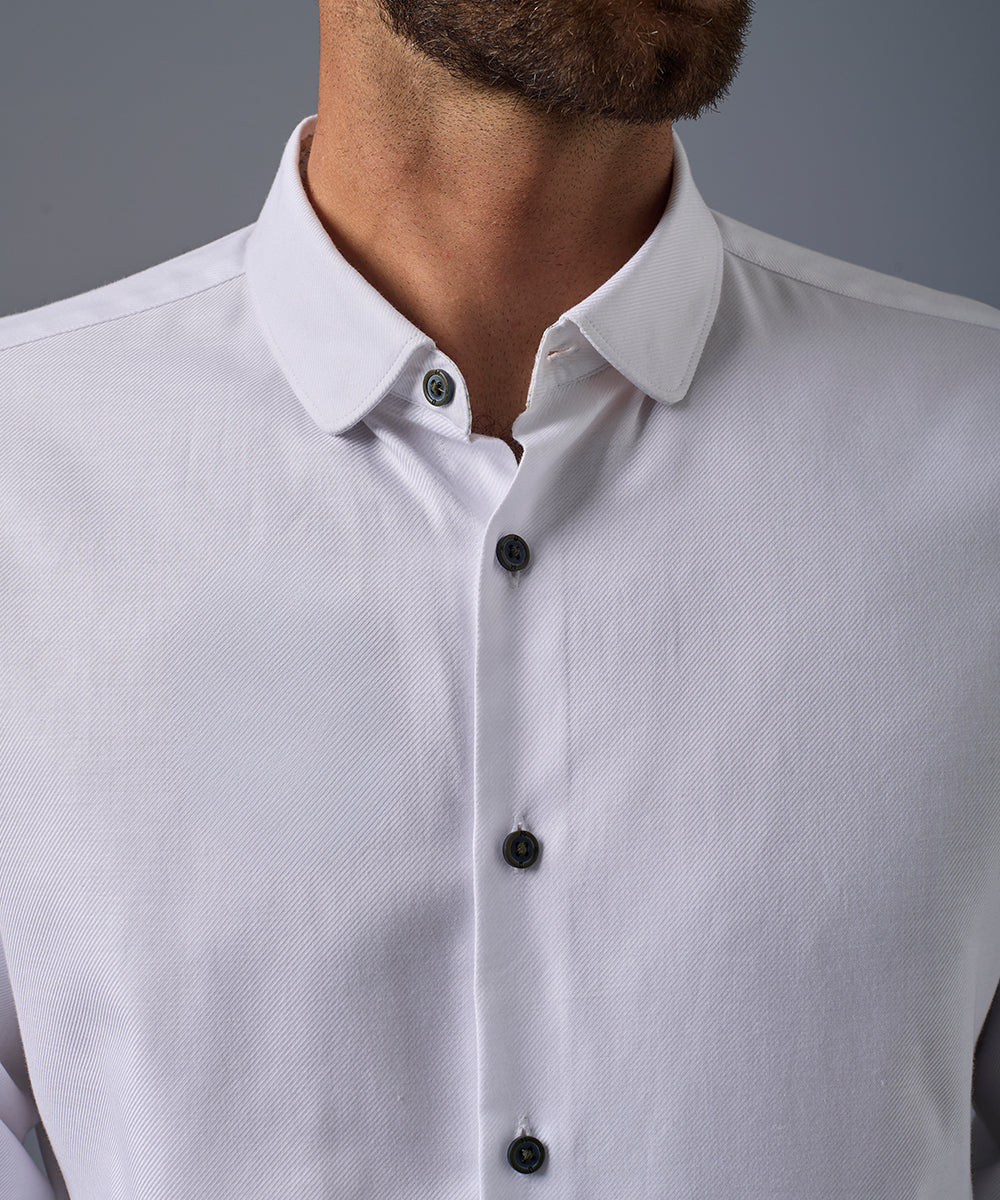 Camisa Roll Up Cuello Redondeado Classic Fit