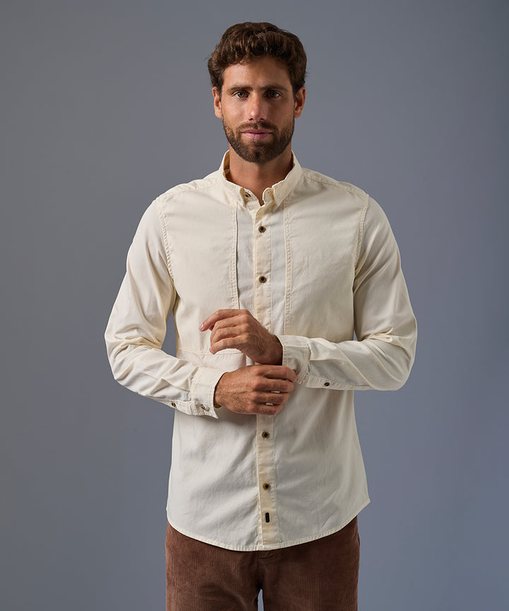 Camisa Tafeta con Bolsillos Slim Fit